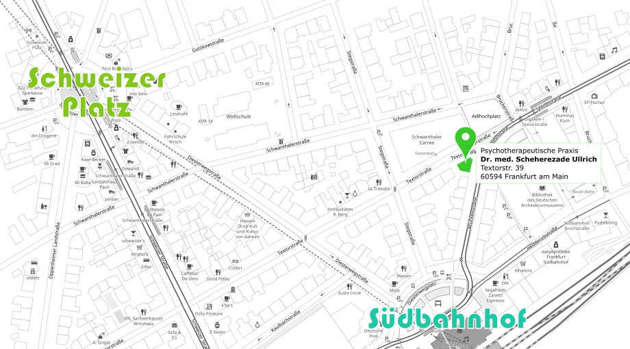 Wegbeschreibung mit Stadtplan